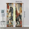 2pcs, Curtain Popular 2D print Vintage for Man on Horseback Durable Polyester (without rod) Gifts for Kitchen Living Room Office 4