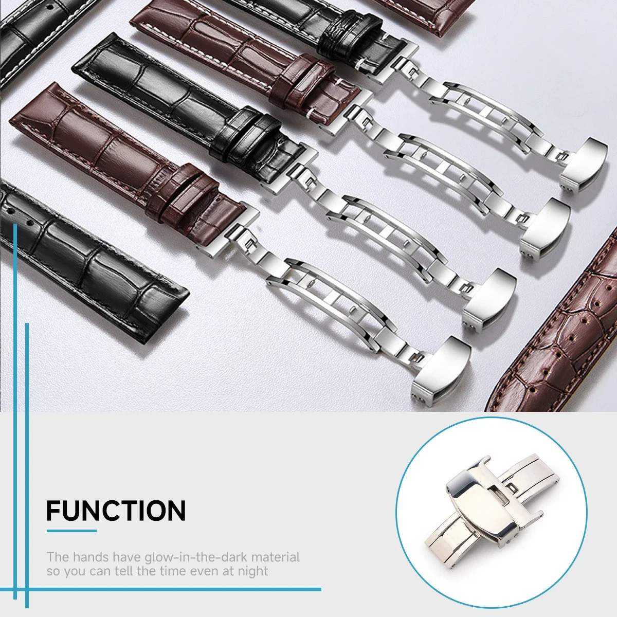 Stainless Steel Butterfly Clasp Deployment Buckle