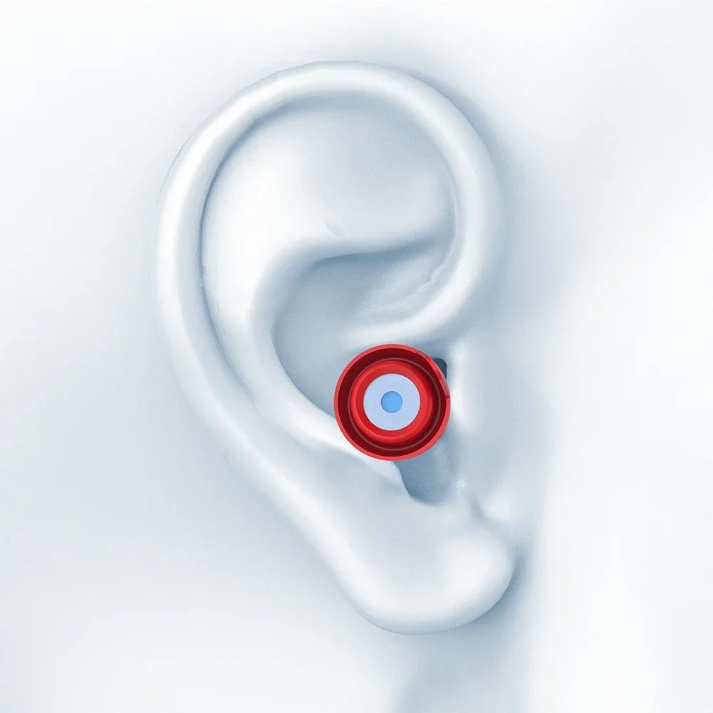 Silicone Reusable Noise Cancelling Earplugs for Sleep, Travel, and Swimming