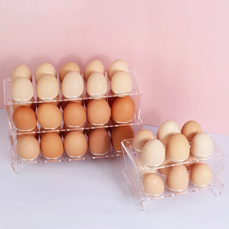 6/10 Holes Egg Storage Container Refrigerator Holder For Fridge Tray Box Platter Case Rack Display Organisers Stackable egg storage box