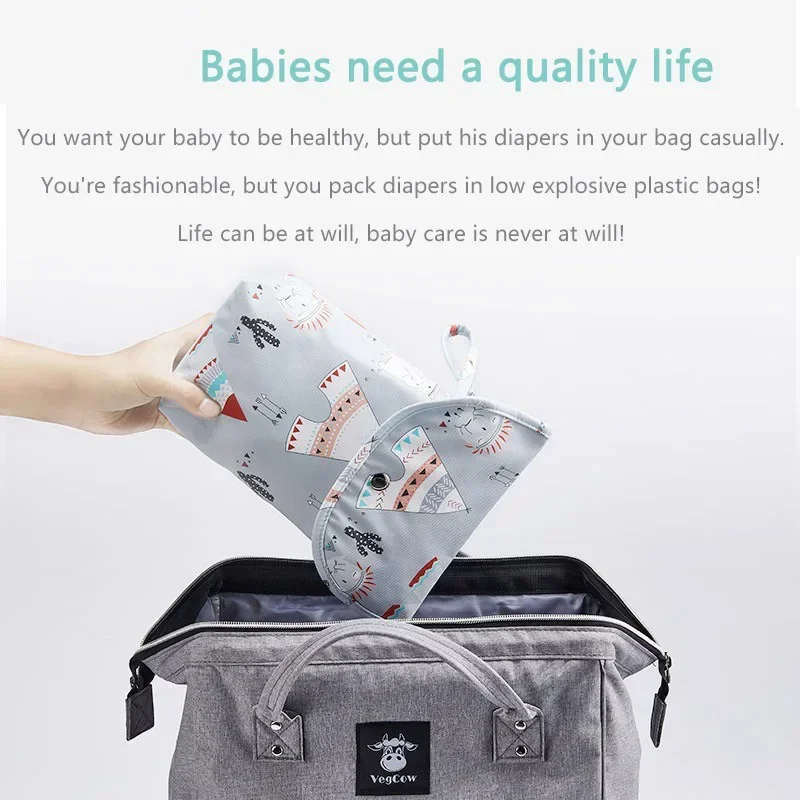 Borsa Organizer per Pannolini, Riutilizzabile e Impermeabile, per Conservazione di Pannolini e Vestiti, Borsa per Mamme - immagine 3