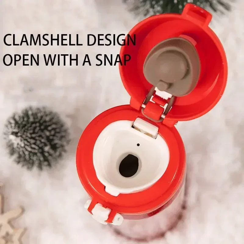 Stainless Steel Christmas Thermos Cup with Lid