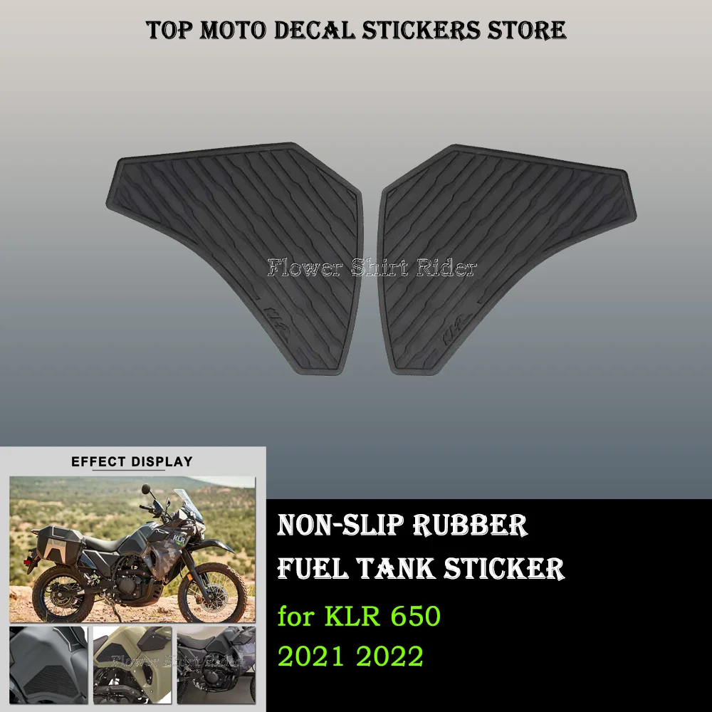 Moto Tank Pads Anti-slip Scratch-resistant Rubber Knee Grip Sticker Decal Fuel Tank Protect for KLR 650 KLR650 2021 2022 tattoo machine bandage self adhesive elastic waterproof nonwoven tattoo gun handle for grip cover athletic protect black tape