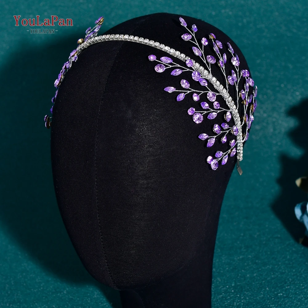 YouLaPan Strass Braut Stirnband Frauen Haar Hoop Hochzeit Tiara Haar Zubehör Party Mädchen Headwear Braut Kopfschmuck HP534 – Detail 6
