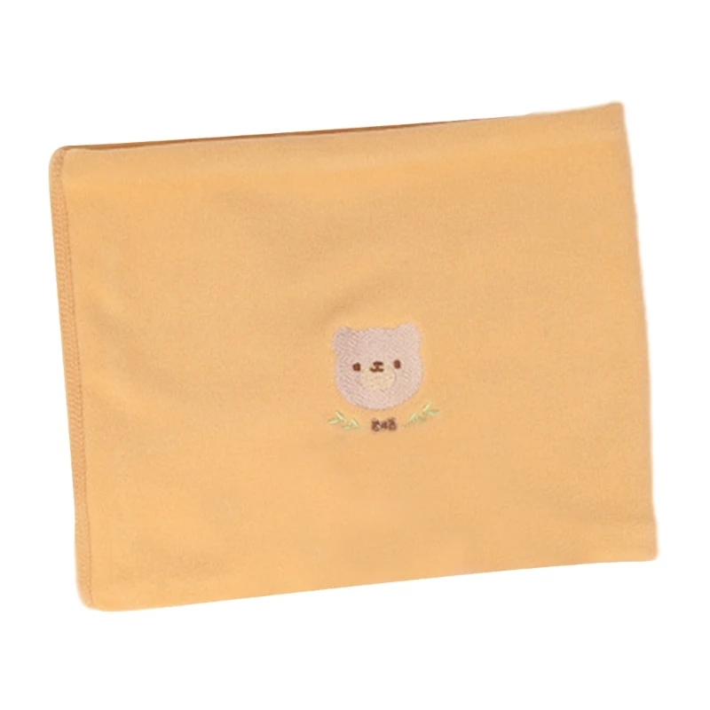 Kids Thicked Warm Neckerchief Cartoon Baby Scarf Trendy Solid Color Neck Warmer with Print Decor for Boys and Girls