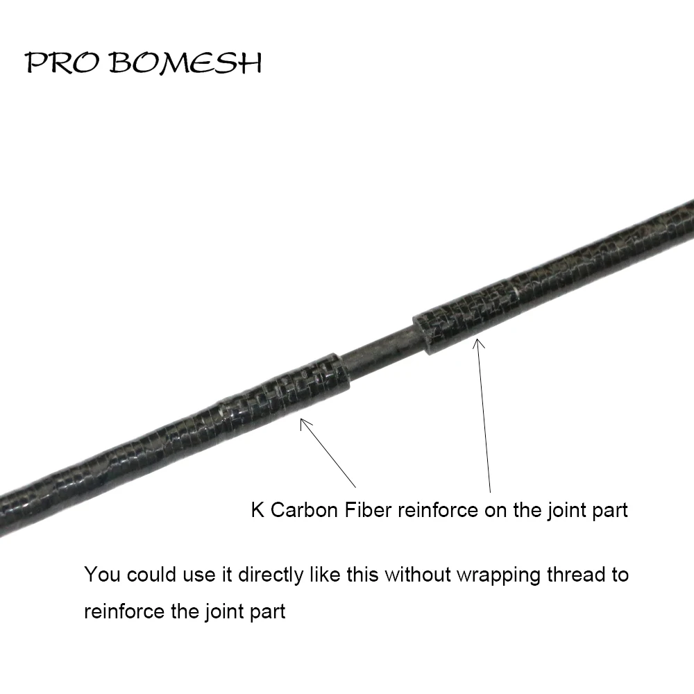 Pro Bomesh 1 Set 1.43m UL 2 Section X-ray Wrapping Carbon Fiber Travel Rod  Blank Trout Rod Blank DIY Rod Building Component Cane
