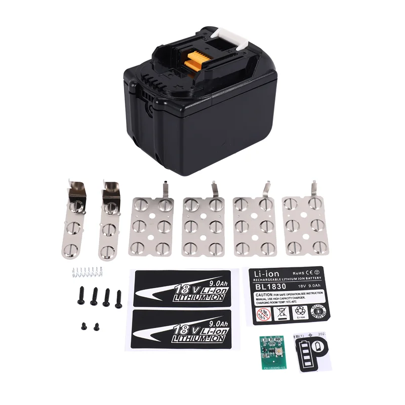 【Be worth】 New--BL1890 Li- Case Charging Protection Circuit Board Box BL1860-15 For 18V 9.0Ah Sticker Label.