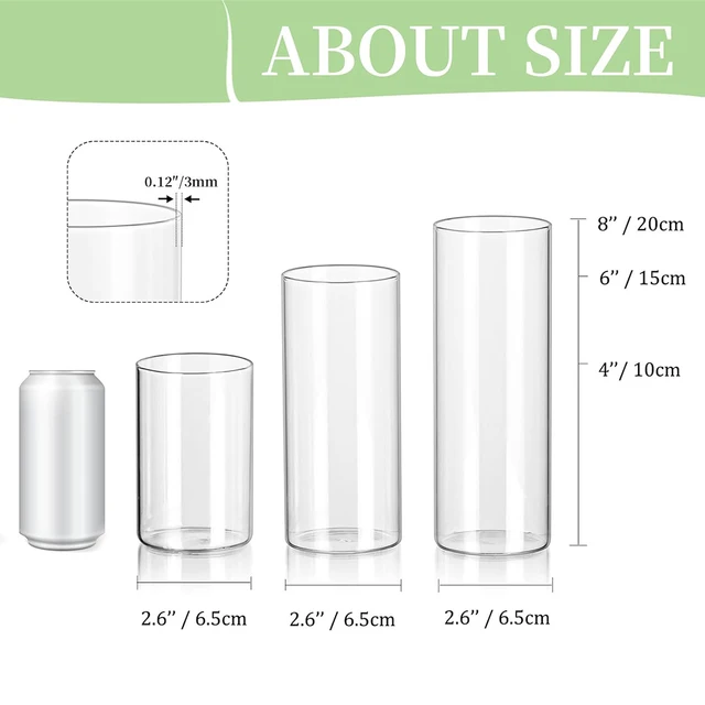 ZOFUN Lot De 12 Petits Vases En Verre Pour Décoration De Table - 4