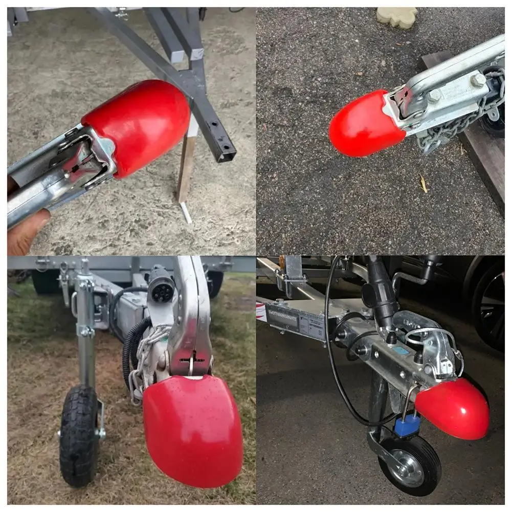 Para remolque RV modificación conector cubierta de bola tapa protectora tapa roja de plástico piezas accesorios para car