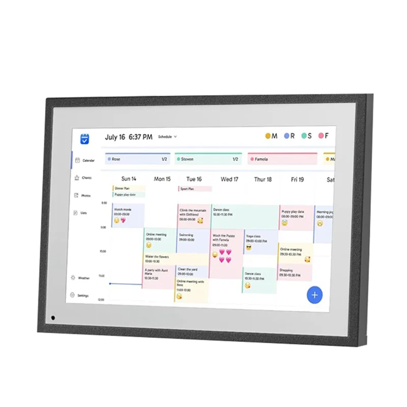 Smart Family Planner Interactive Touchscreen Digital Calendar 10.1 Inch Chore Chart Hearth Display Desk Digital