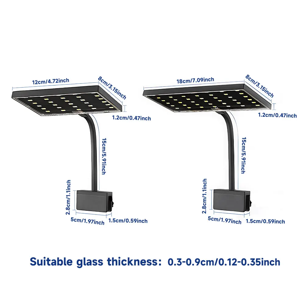 Clip-on 6-Row Led Aquascaping Lamp USB Waterproof Plant Growth Light Aquarium Landscaping Light Small Aquarium Accessories