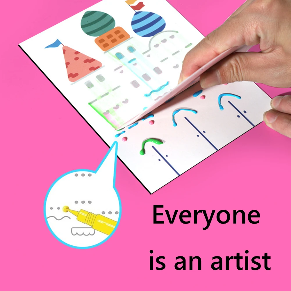 Scratch Art Painting Rainbow Scratch Art Books Interactive Rainbow Scratch Paper Set Squeegee Art Paint Kit for Kids Boys Girls 3
