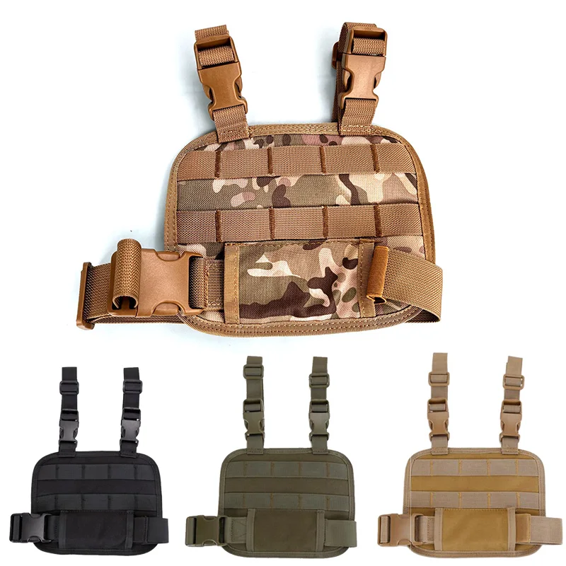 Tactical Drop Leg Molle Gun Holster Platform Magazine Pouch Holster Thigh Rig Panel Pistol Mag Pouch Hunting Accessories