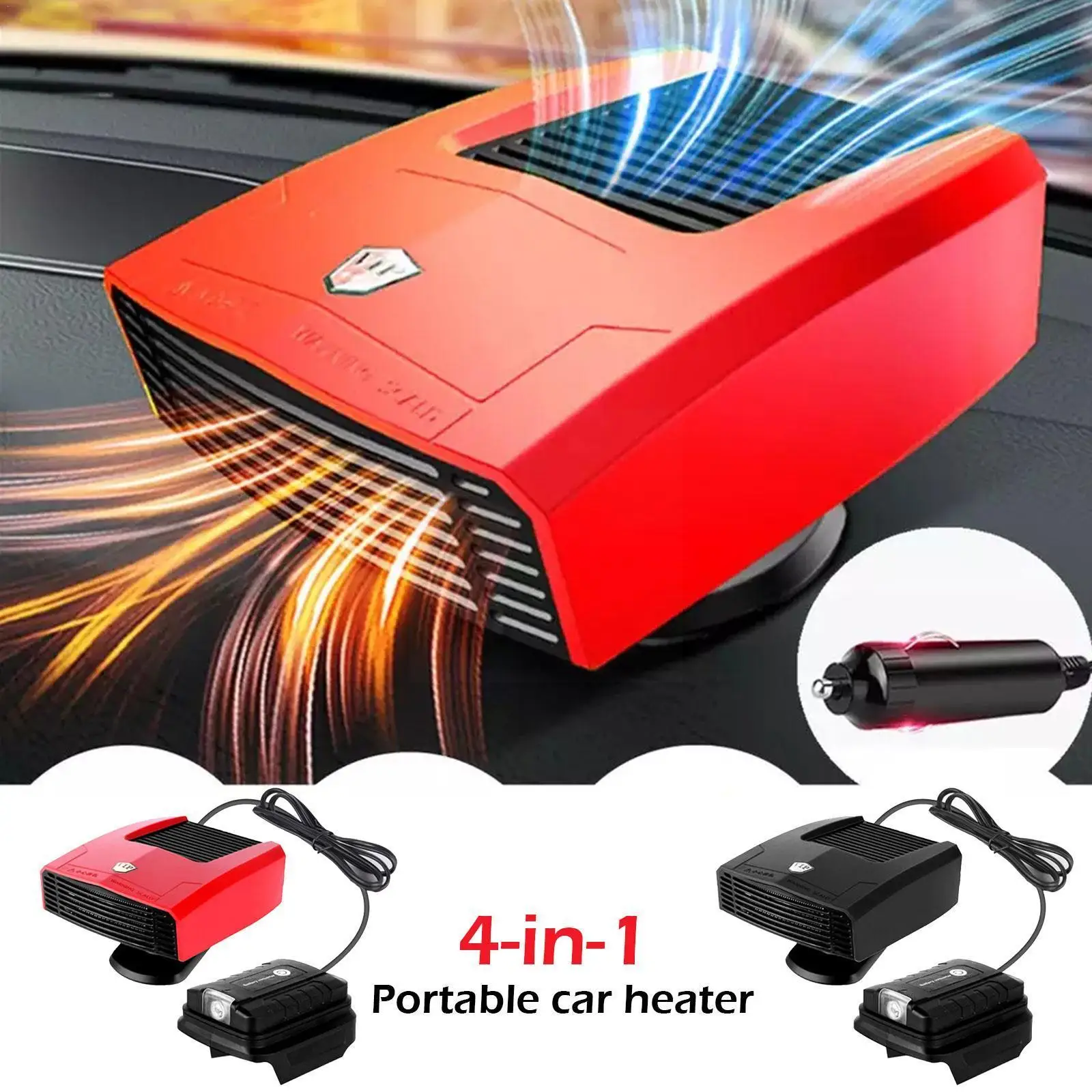 4 IN 1 Tragbare Auto Heizung Kalt Warm Wind Abtauen Demister 360 ° Rotation  Dual USB Ports Adapter für Makita 18V Batterie - AliExpress