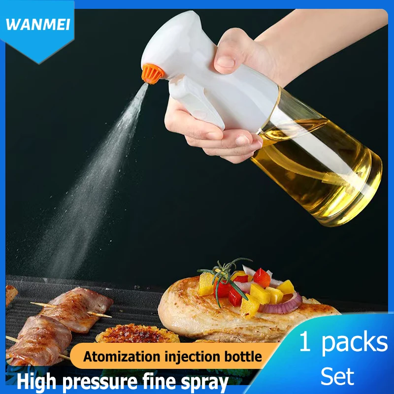 

200/320ml BBQ Baking Olive Oil Spray Bottle Kitchen Continuous Spray Bottles Leak-proof Nozzle 2023 New Semi-automatic Spray