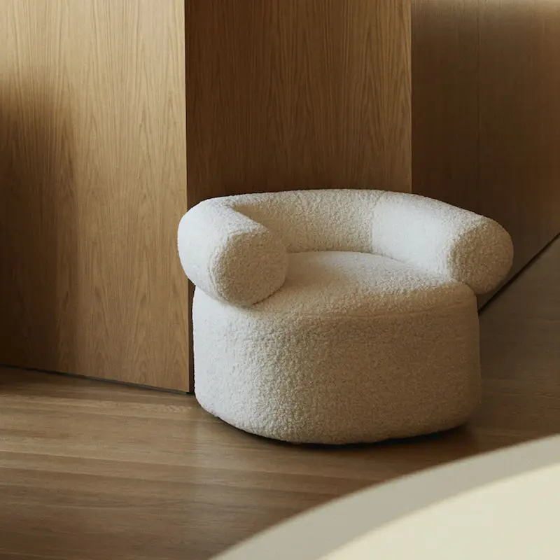 

Light Luxury Single Sofa Nordic Lamb Velvet Designer Homestay Living Room Leisure Small Apartment Home Bedroom Single Chair