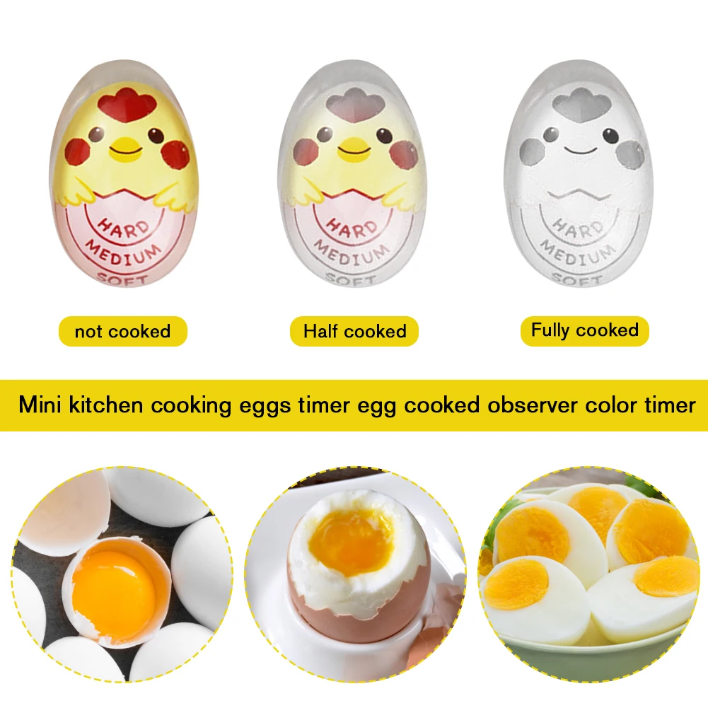 1-3pcs Egg Timer Kitchen Electronic Gadget Color Changing Yummy Soft Hard Boiled Eggs Cooking Timer Egg Boiling Alarm Tool egg timer