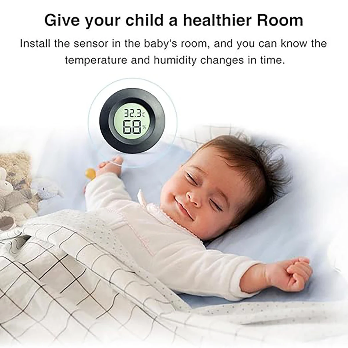 Thermometer Hygrometer 1pc Mini LCD Digital -50&deg;C to +70&deg;C Temperature Humidity Meter Fridge Freezer Testing