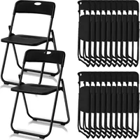20 Pcs Plastic Folding Chair Steel Folding Dining Chairs Folding Chairs Bulk Fold up Event Chair Portable Commercial Chair 1