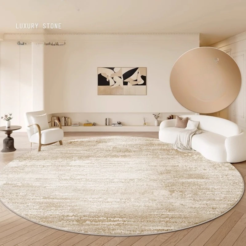 Round Cream Style Living Room Carpet Modern Simple Bedroom Plush Rugs Large Area Light Luxury Coffee Table Soft Floor Mats Ковер