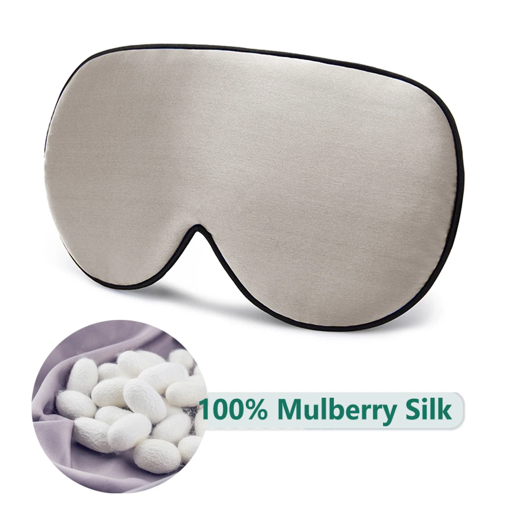 Luxurious 100% Natural Mulberry Silk Sleep Mask - Ultra-Soft Eye Comfort