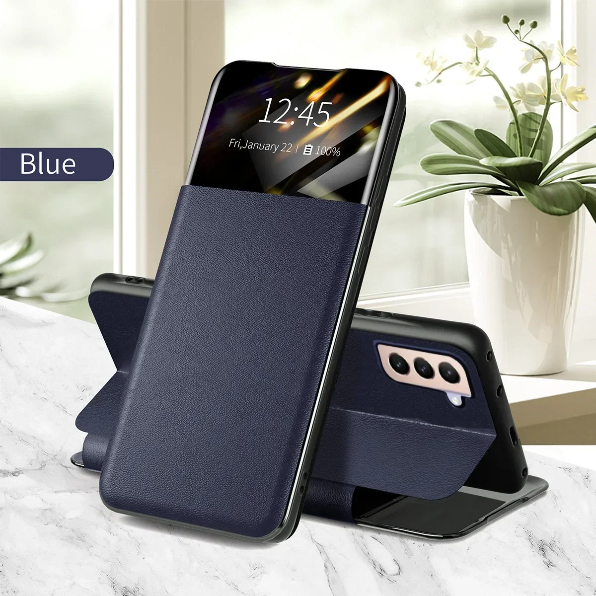 スマートビューフリップケース三星銀河 S24 S23 S22 S21 FE ウルトラ