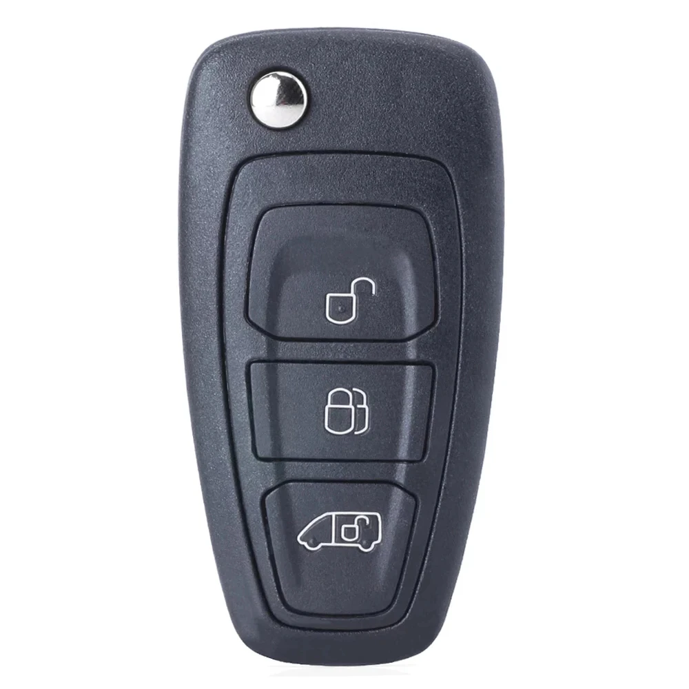 Car Remote Key KEYECU 3 Buttons 433MHz ID49 for Ford Transit / Transit Custom/ Tourneo 2015-Flip Remote Key Fob GK2T-15K601-AB / AA