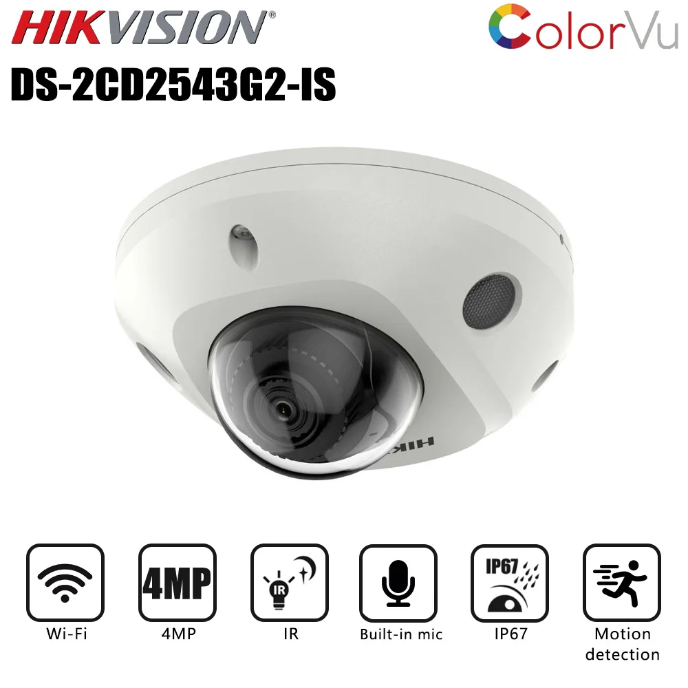 Hikvision Ds-2Cd2543G2-Is 4Mp Wi-Fi Acusense Microfono Integrato Rilevamento Del Movimento Telecamera Di Rete Mini Dome Smart Home
