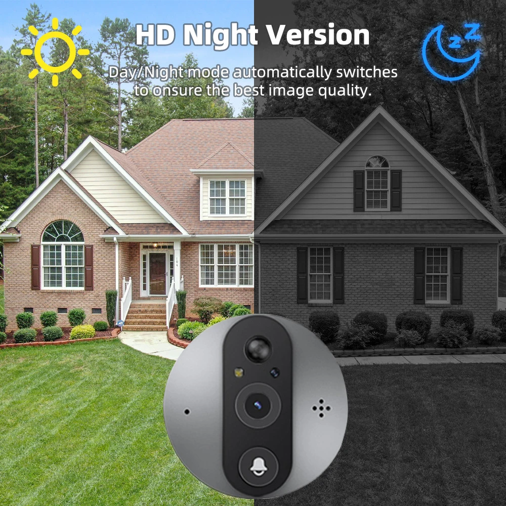 Description Picture 4 of itemWifi Electronic Cat Eye Peephole 4.3 Inch Color Screen Graffiti Visual Camera Night Vision 1080P 2.4G Smart Home Outdoor Camera