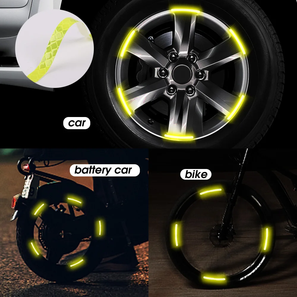 40/20pcs Car Wheel Hub Reflective Sticker Tire Rim Reflective - Main Image