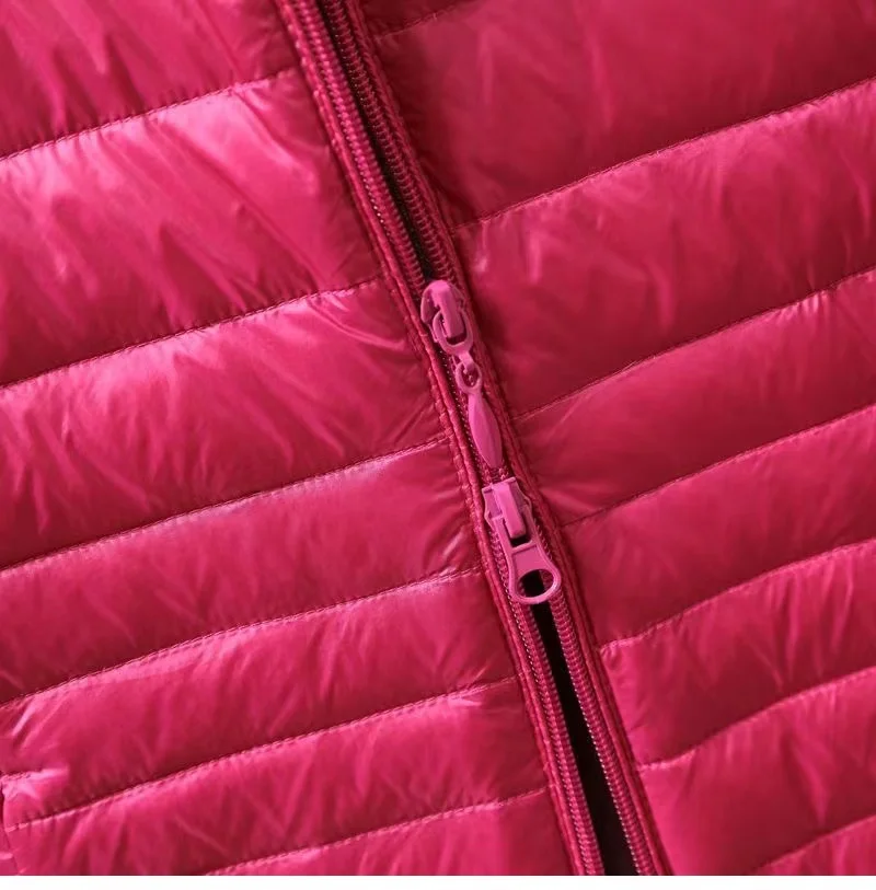 Light Weight Women Autumn Puffy Down Jackets 2024 New Portable Hooded White Duck Down Coat Windproof Outerwear Parkas 0-10℃