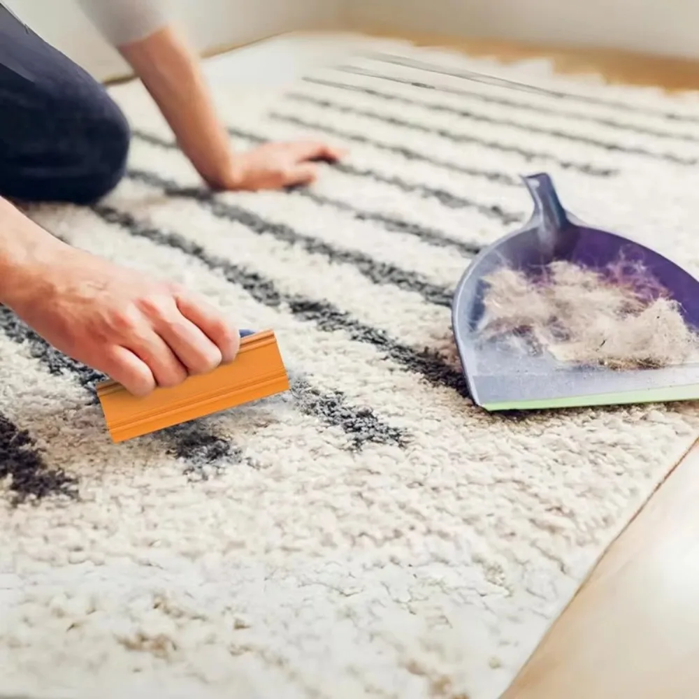 Durable Portable Pet Hair Carpet Scraper Mini Easy Grip Cat Dog Hair Scraper Carpet Scraper Couch Home Supplies Multifunctional 3