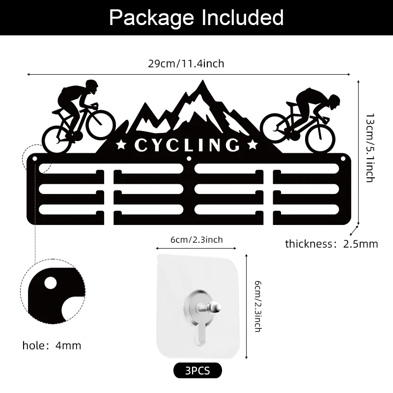 사이클링 메달 행거 디스플레이 메달 홀더 랙 스포츠 Meta lIron 벽 마운트 장식 60 개 이상의 메달 15.7x5.9 인치