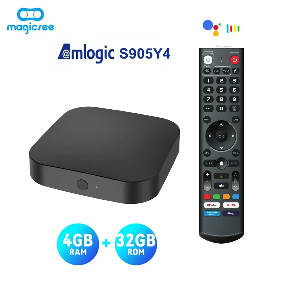 Magicsee Q8 Android11.0 Smart TV BOX Amlogic S905Y4 HDR 4K 2.4G 5G Wifi Media Players 4GB 32GB G31 MP2 GPU Android Set Top Boxex