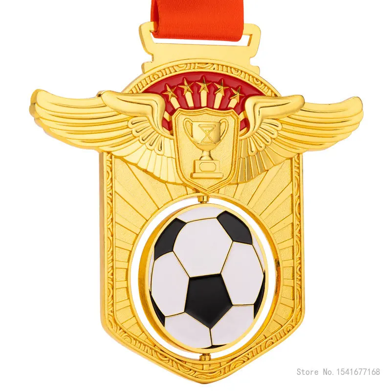 Customized Rotation medal Basketball Football, Badminton, Table Tennis, Volleyball, Sports Meeting, Gold, Silver and Bronze, 1Pc