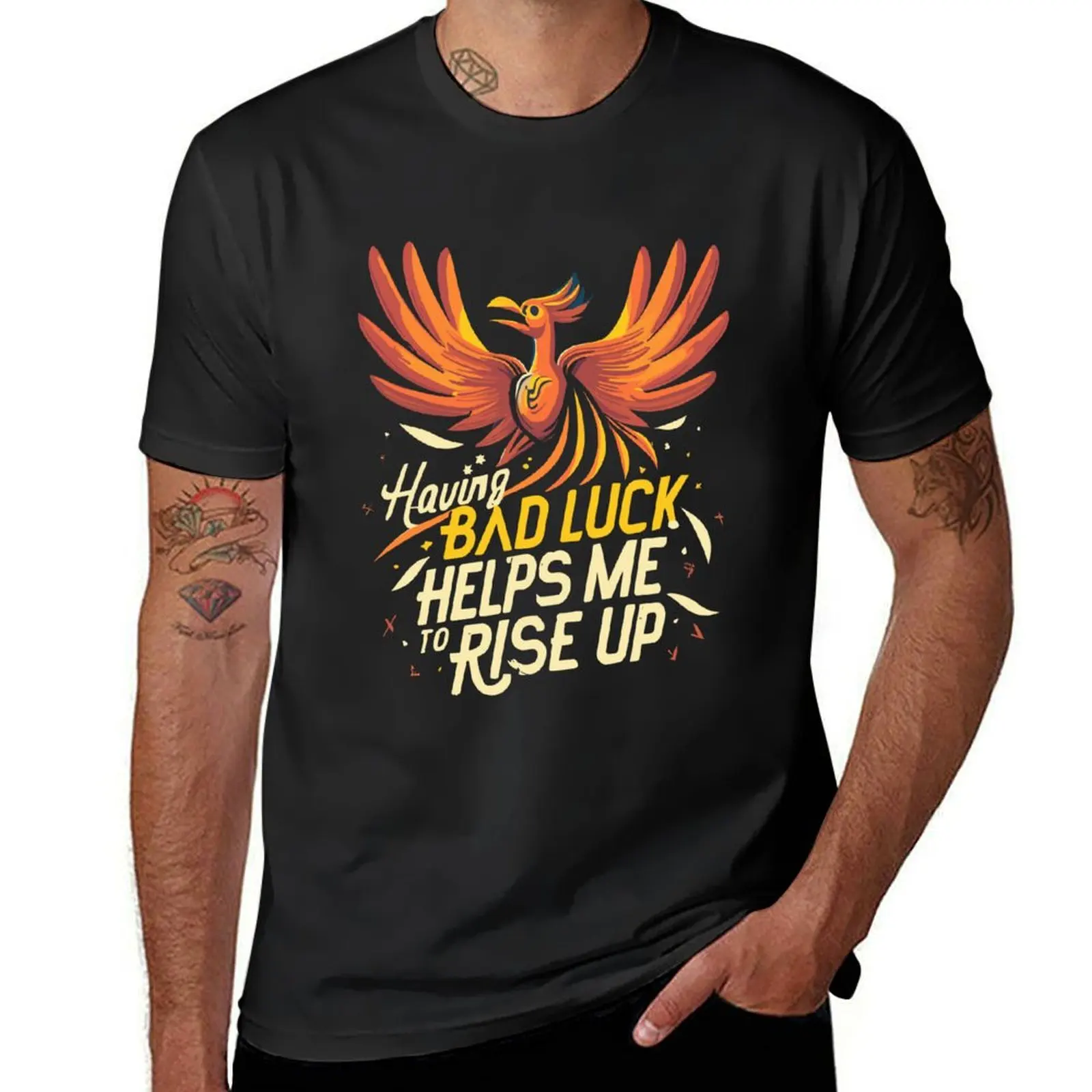 Rise Up Phoenix T-Shirt oversizeds kawaii clothes tees mens t shirts
