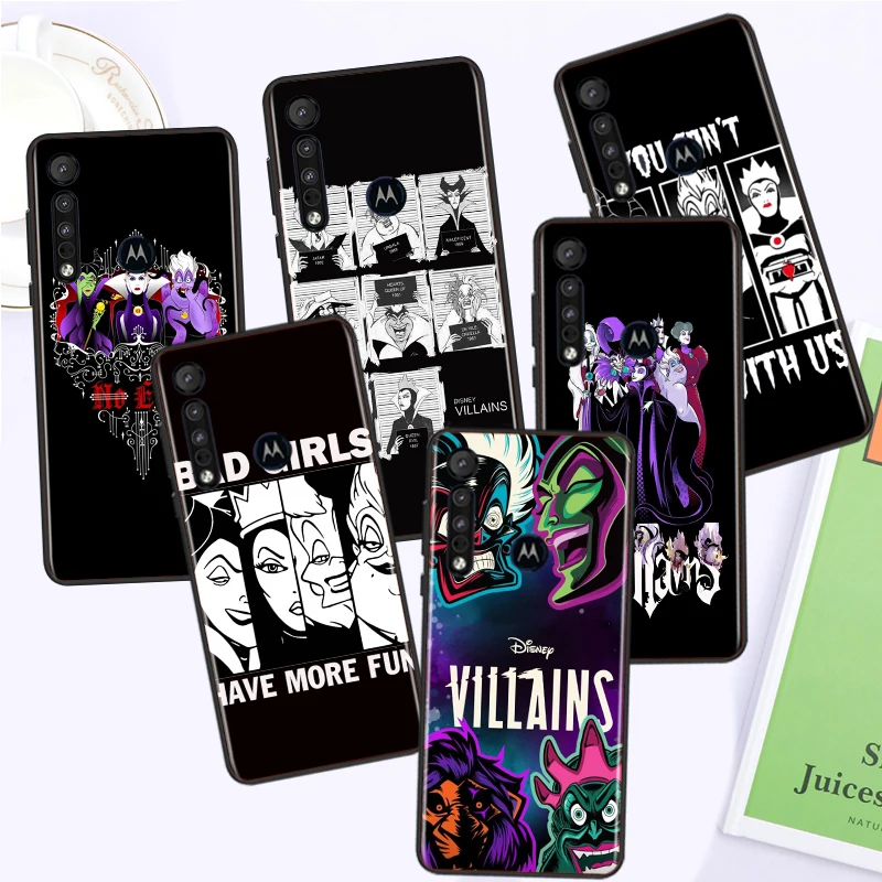 Per Motorola G71 Edge E22 G52 G31 X40 E20 E7I G9 G8 Plus G Stylus 5G Black Disney Cattivi Combo Cover Phone Case