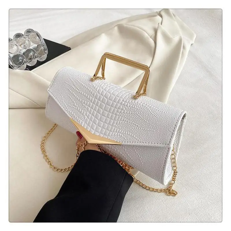 2023 New High Quality Women's Bag with Crocodile Pattern Portable Small Square Bag Chain Strap Single Shoulder Bag Crossbody Bag