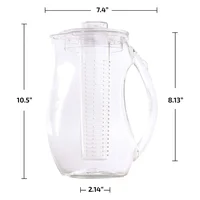 A84E-Fruit Water Pitcher 2.5L With Removable Lid And Infuser Rod,Beverage Jug For Drinks, Lemonade, Juice And Iced Tea 6