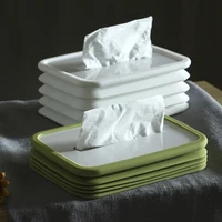 Silica Gel Paper Towel Box Folding Lifting Paper Drawer Household Living Room Desktop Tea Table Simple Creative Napkin Paper Box 1