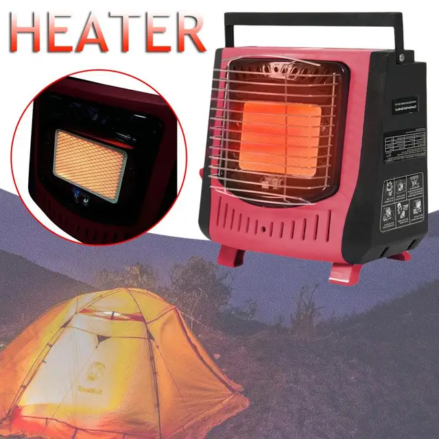 Chauffage à gaz avec poignée, 1300W, camping, caravane, tente, pêche,  chaud, extérieur, espace - AliExpress