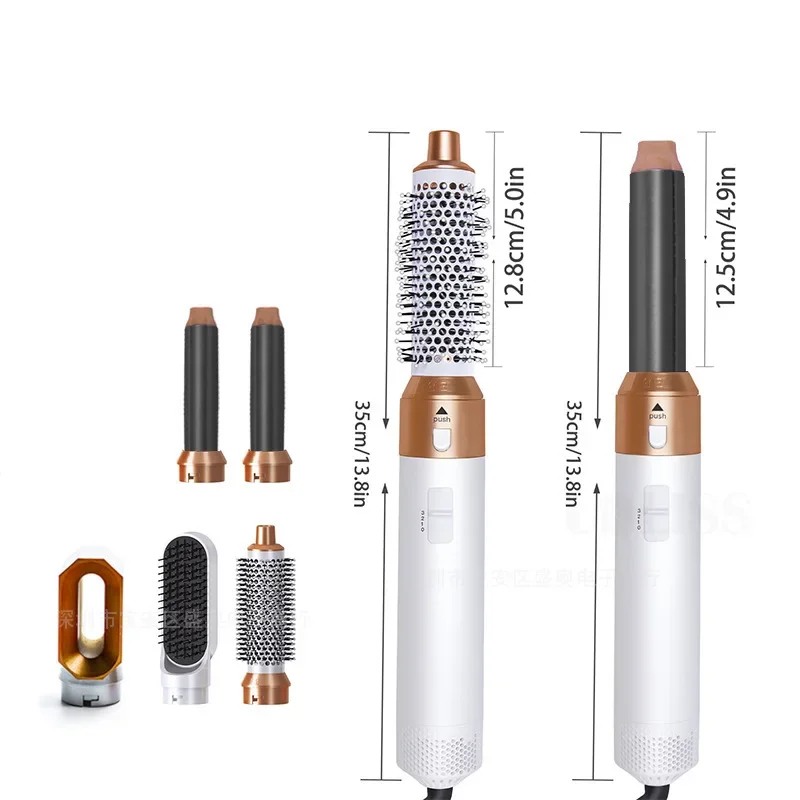 Multi-Functional Five-In-One Hot Wind Comb Automatic Suction Air Curling Electric Hair Dryer Hair Curling Rod Home Appliance