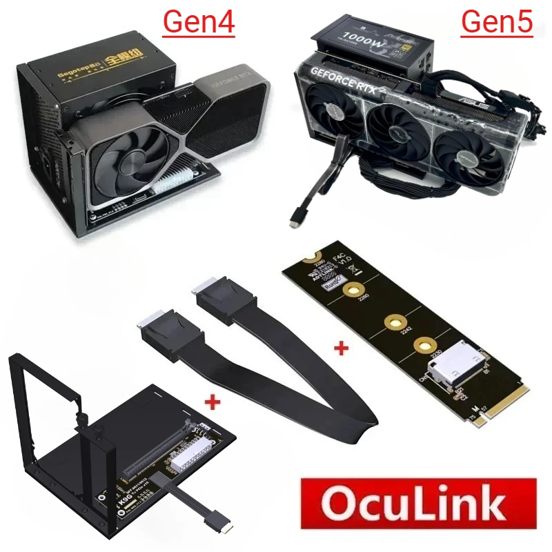 Brand eGPU OCuLink GPU Dock PCIe 4.0 / 5.0 High Speed PC Notebook