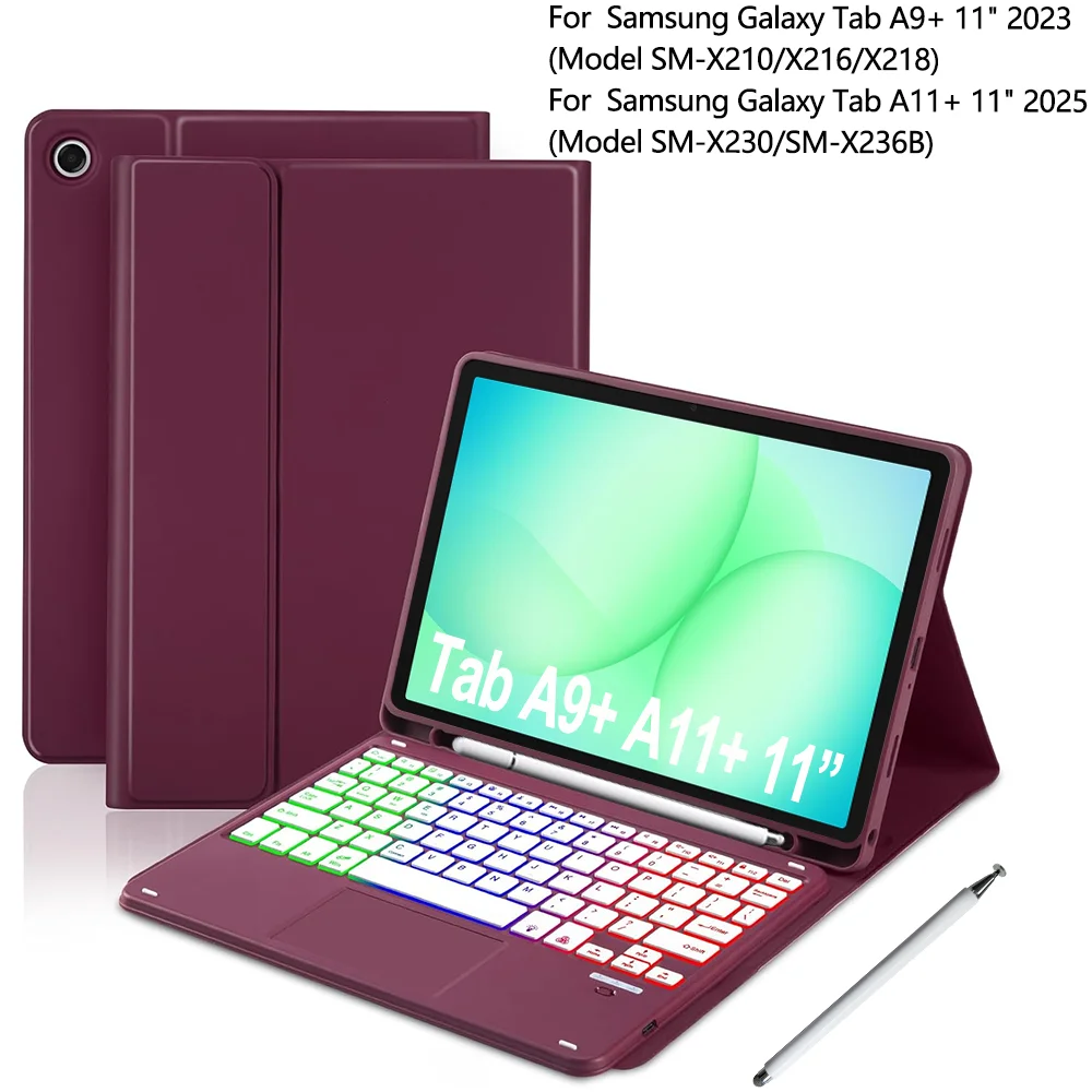 Enhanced Keyboard Case with Trackpad and Stylus Holder