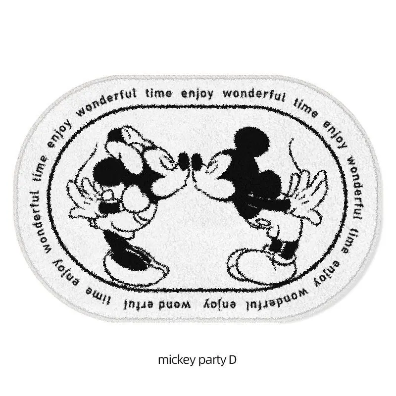Disney Mickey Mouse Mat Bath Mat Non Slip Cartoon Minnie Mouse Cushion Absorbent Faux Cashmere Carpets Living Room Bathroom