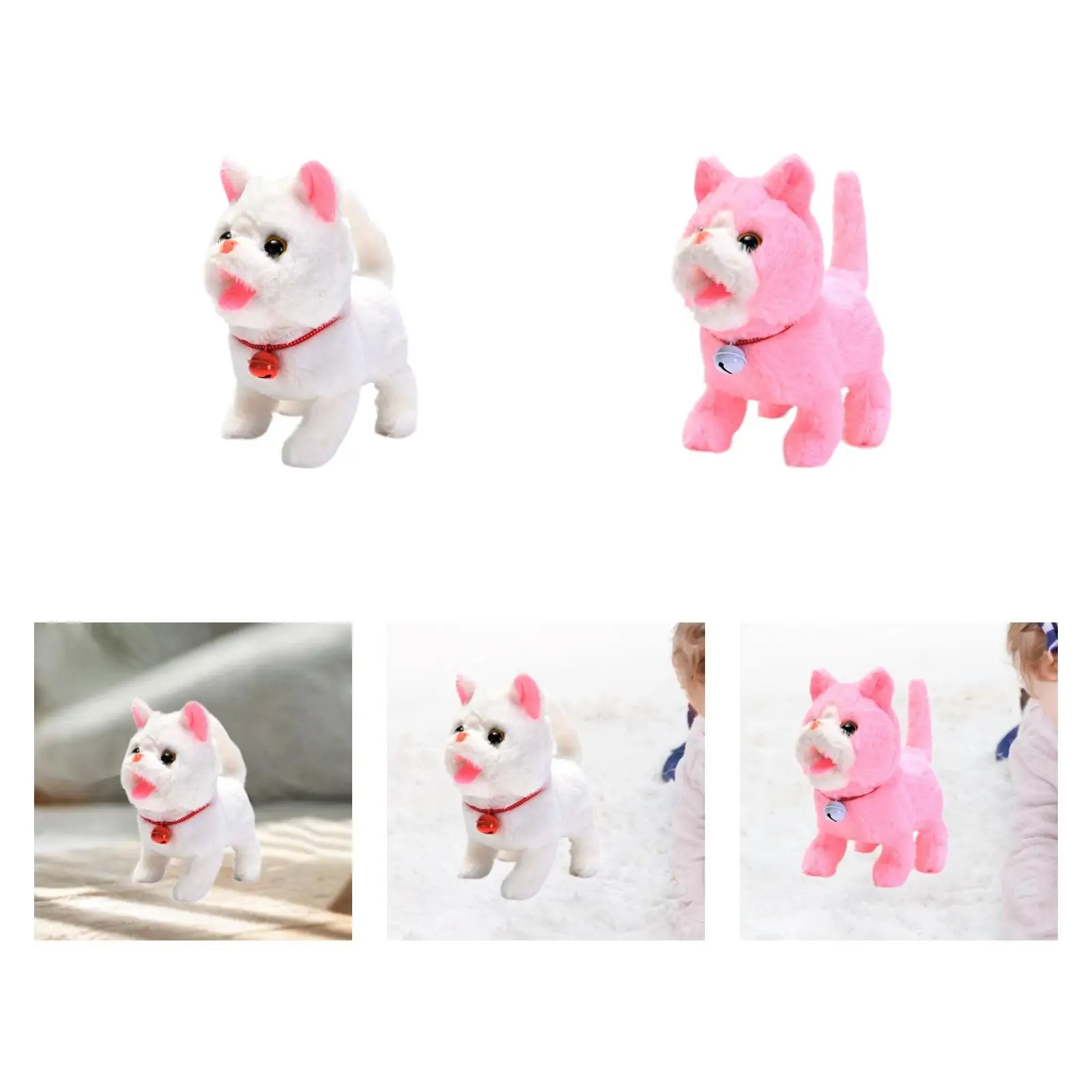 Electric Plush Animal Cat Toy Furry for Bedtime Friend Holiday Birthday Gift