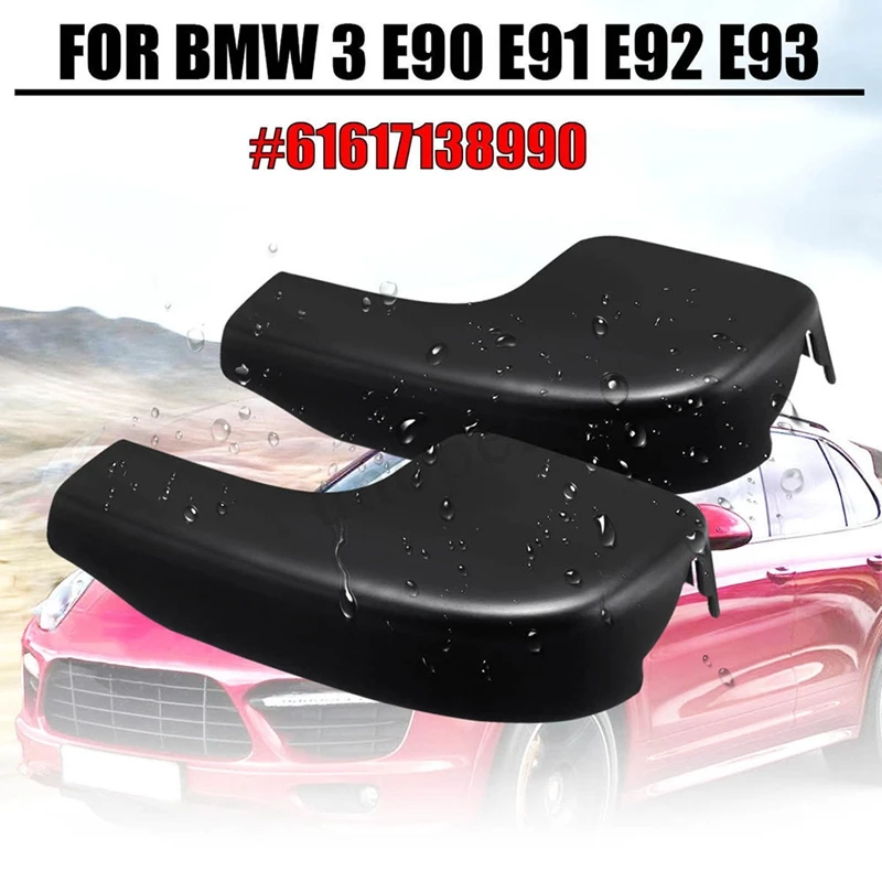 Windshield Wiper Covers 2X Front Arm Caps Bmw 3 E90 E91 E92 #61617138990 Driving direction left