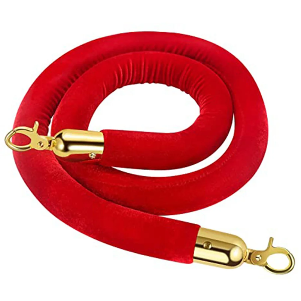 

Stanchion Rope Crowd Control Rope Queue Barrier Rope Cordon Lanyard Guard Bar Lanyard Small Metal Decorative Reusable Rope