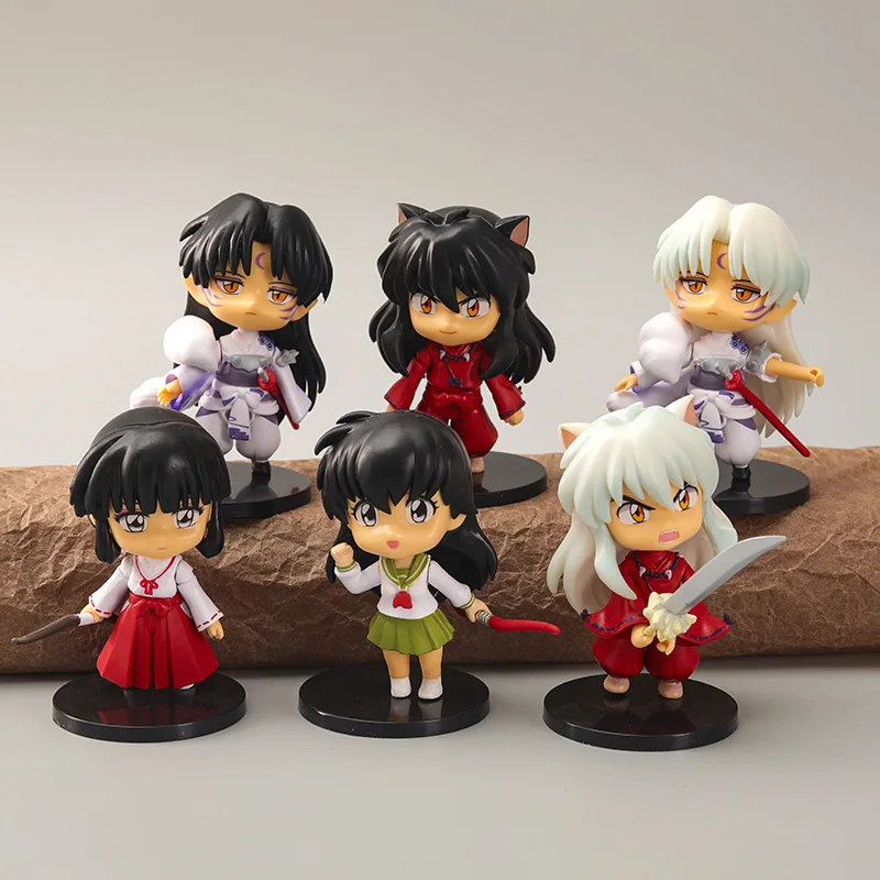 Treingi 2024 6 piezas/set Anime INUYASHA linda figura modelo juguetes