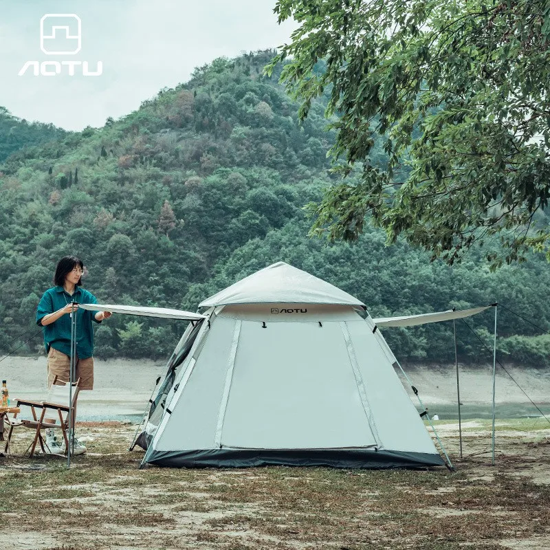 AOTU Tienda de Campaña Automática Rápida 4-5 Personas Impermeable Familiar - Image 2